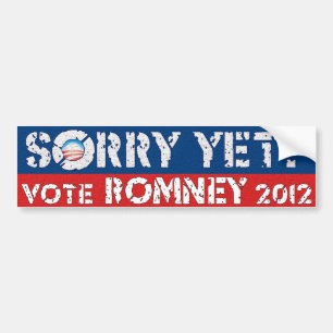 残念まだか。 投票Romney バンパーステッカー