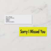 残念私はカードを恋しく思いました スキニー名刺 (正面/裏面)