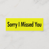 残念私はカードを恋しく思いました スキニー名刺 (裏面)