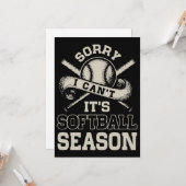 残念私はソフトボールのTシャツを傾けます カード (正面/裏面インサイチュ)