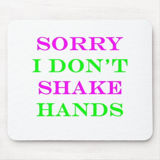 残念私は手2を揺すりません マウスパッド (正面)