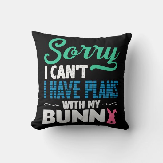 残念私は私私のバニーとの計画を有してはいけません クッション (正面)