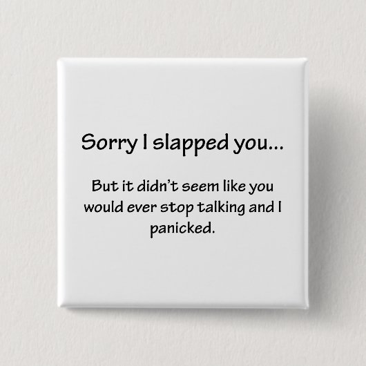 残念私は…強く打ちました 缶バッジ (正面)