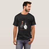 残念!私のいいボタンは故障中 ニワトリ 遠く Tシャツ (正面フル)