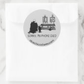 残念、私の電話は死にました ラウンドシール (バッグ)