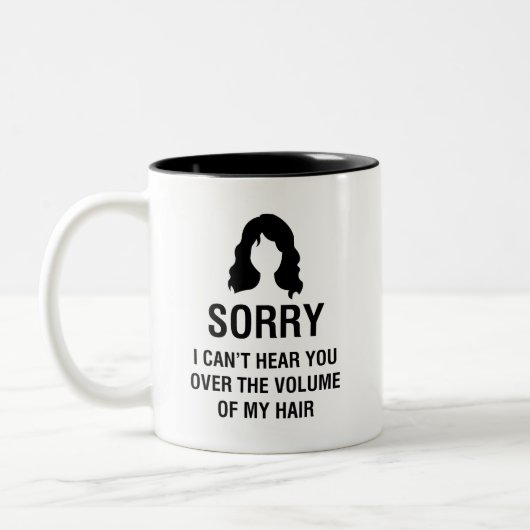 残念。 私は私の毛の容積に聞くことができません ツートーンマグカップ (左)