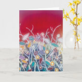 残暑 カード (黄色い花)