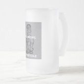 残業ホーム飲み物用品バーウェアフロステッドビールグラス フロストグラスビールジョッキ (正面右)