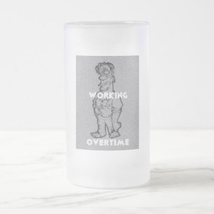 残業ホーム飲み物用品バーウェアフロステッドビールグラス フロストグラスビールジョッキ