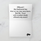 「残虐なマス」グリーティングカード カード (内部)