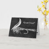 「残虐なマス」グリーティングカード カード (黄色い花)