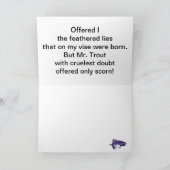 「残虐なマス」グリーティングカード カード (内部)