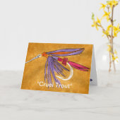 「残虐なマス」グリーティングカード カード (黄色い花)