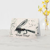 「残虐なマス」グリーティングカード カード (黄色い花)