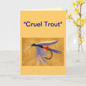 「残虐なマス」グリーティングカード「貨物列車」 カード (黄色い花)