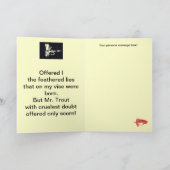 「残虐なマス」グリーティングカード「黒いブヨ」 カード (内部)