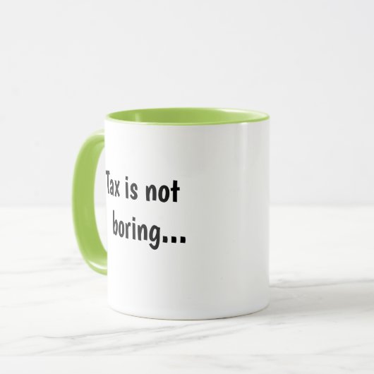 残酷でおもしろいな税の会計士の引用文を退屈させない税 マグカップ (正面左)