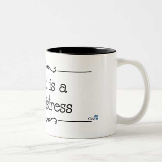 "残酷な主婦"のマグ ツートーンマグカップ (右)