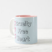 残酷の自由なビーガンか菜食主義の青いマグ ツートーンマグカップ (正面左)