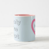 残酷の自由なビーガンか菜食主義の青いマグ ツートーンマグカップ (中央)