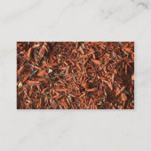 残骸が付いている赤いヒマラヤスギの根おおい 名刺 (裏面)