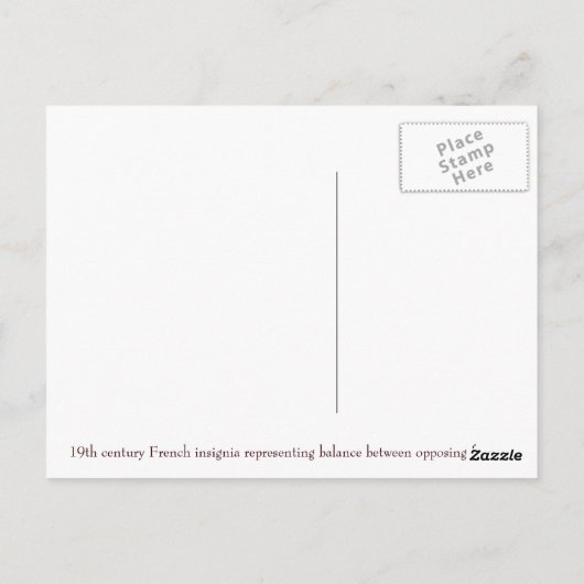 残高はがきの記号 ポストカード (裏面)