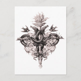 残高はがきの記号 ポストカード