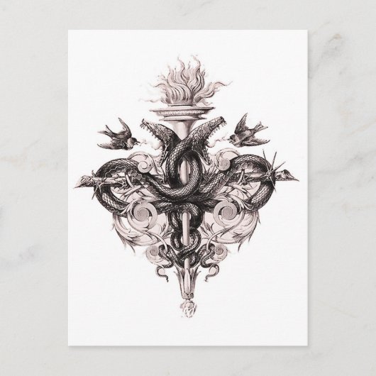 残高はがきの記号 ポストカード (正面)