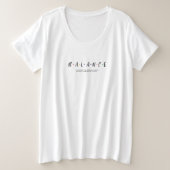 残高 プラスサイズTシャツ (デザイン正面)