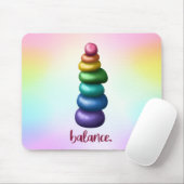 残高。レインボースタッキングロックマウスパッド マウスパッド (マウス)