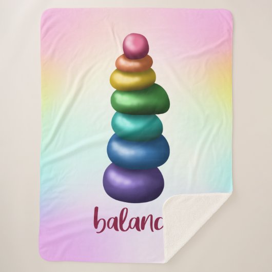 残高。レインボーロック シェルパブランケット (正面)