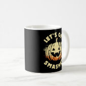 殴られよう |飲みおもしろい引用文ハロウィーン コーヒーマグカップ (正面右)