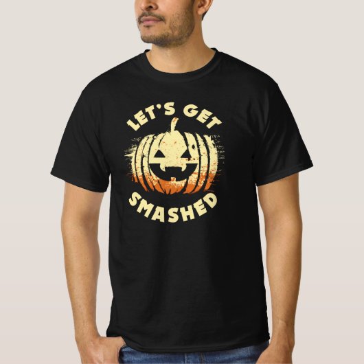 殴られよう |飲みおもしろい引用文ハロウィーン Tシャツ (正面)