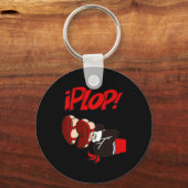 殴れ！-a歴史的な秋Aおもしろい漫画 キーホルダー (正面)