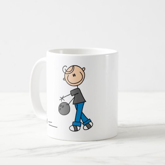 殴打のマグのためにボーリングをすること コーヒーマグカップ (正面左)