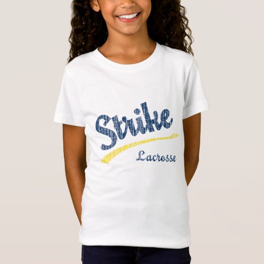 殴打のラクロスの女の子のワイシャツのバージョン2 Tシャツ (正面)