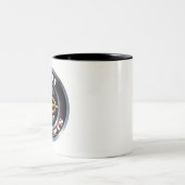 殴打の概念のコーヒー・マグ ツートーンマグカップ (中央)
