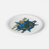 殴打の警官 ペーパープレート (アングル)