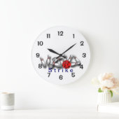 殴打の赤い球のボーリング ラージ壁時計 (ホーム)