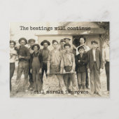 殴打は士気が上がるまで続く ポストカード (正面)