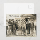 殴打は士気が上がるまで続く ポストカード (正面/裏面)