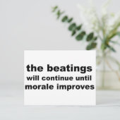 殴打は士気が上がるまで続く ポストカード (スタンド正面)