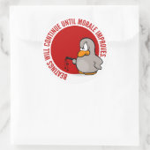 殴打は士気が高まるまで続く ラウンドシール (バッグ)