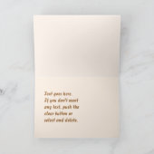 殴打! ボーリングかお祝い カード (内部)