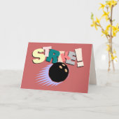 殴打! ボーリングかお祝い カード (黄色い花)