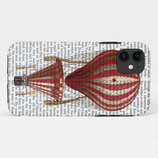 段になった熱気の気球のプリントの赤 Case-Mate iPhoneケース (裏面(横))