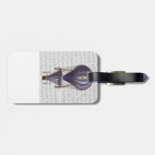 段になった熱気の気球の青 ラゲッジタグ (裏面横)