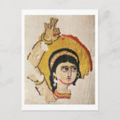 段の頭を描いたタペストリーの断片 ポストカード (正面)