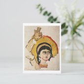 段の頭を描いたタペストリーの断片 ポストカード (スタンド正面)