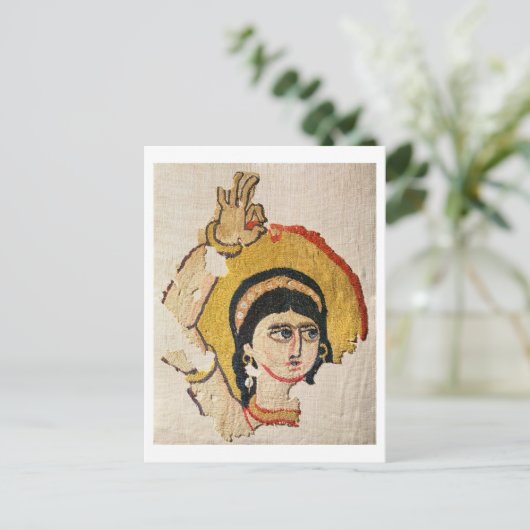 段の頭を描いたタペストリーの断片 ポストカード (スタンド正面)